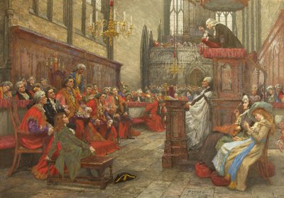 John Wesley che Predica davanti al Sindaco e alla Corporazione di Bristol da William Holt Yates Titcomb