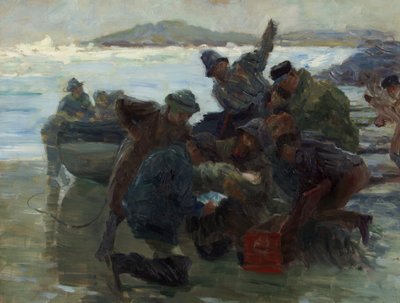 Schizzo per Cast Up by the Sea, c.1895 da William Holt Yates Titcomb