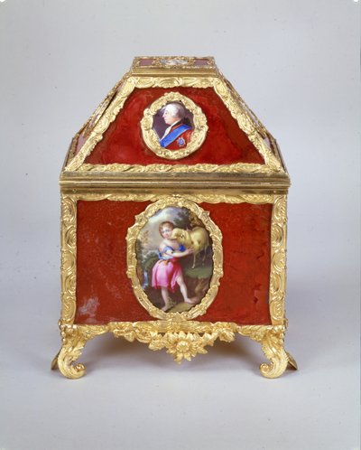 Cofanetto di Giorgio III contenente un orologio a verge nello stile di James Cox da William Hopkins Craft
