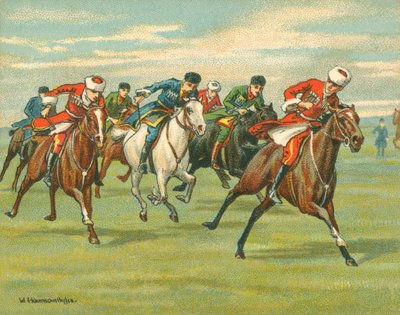 Gare Storiche e Moderne, Corse di Cavalli Cosacchi (cromolitografia) da William Hounsom Byles