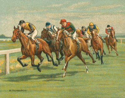 Gare Storiche e Moderne, Corse Piatte, Cavallo, Moderne (cromolitografia) da William Hounsom Byles