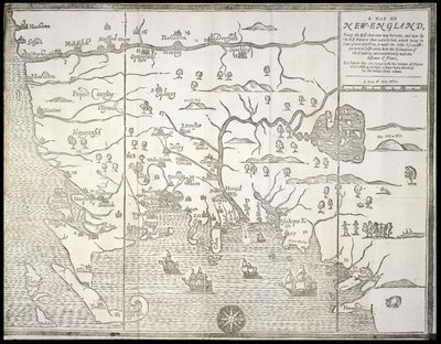 Una mappa del New England, da 