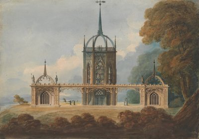 Progetto per una Belle Vue gotica, ca. 1800 da William Hurst Ashpitel