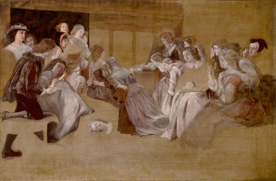 La vigilia del martirio (olio su tela) da William James (attr. to) Grant