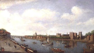 Veduta del Tamigi al Lambeth Palace, c.1770 da William James