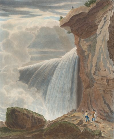Cascate del Niagara da sotto Table Rock, 1829 da William James Bennett