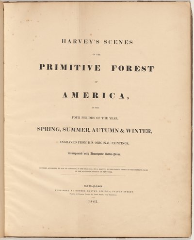 Scene della foresta primitiva di Harvey da William James Bennett, after George Harvey