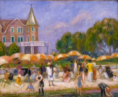 Ombrelloni da Spiaggia a Blue Point, ca. 1915 da William James Glackens