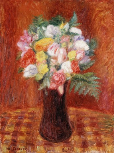 Bouquet in vaso viola da William James Glackens
