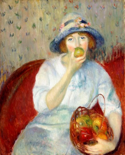 Ragazza con Mela Verde da William James Glackens