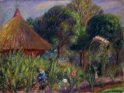 Lenna vicino a una casa estiva, c.1917 da William James Glackens