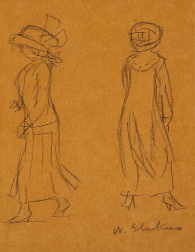 Due donne rivolte in direzioni diverse da William James Glackens