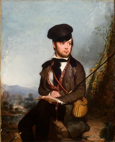Il pescatore (Ritratto di Charles Lanman) 1846 da William James Hubard