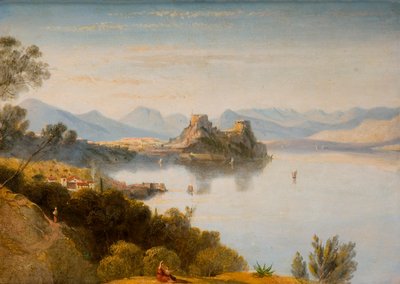 Montagne albanesi con Corfù in lontananza da William James Linton