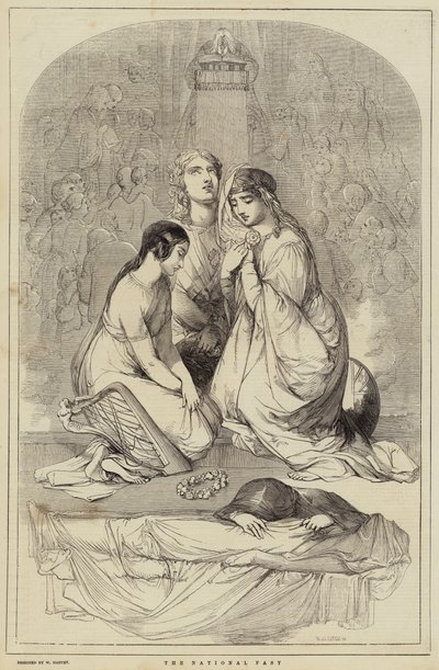 Il digiuno nazionale, disegnato da W Harvey da William James Linton