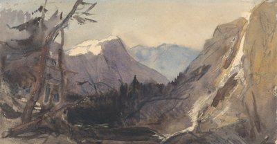 Paesaggio alpino, forse il Cervino da William James Muller