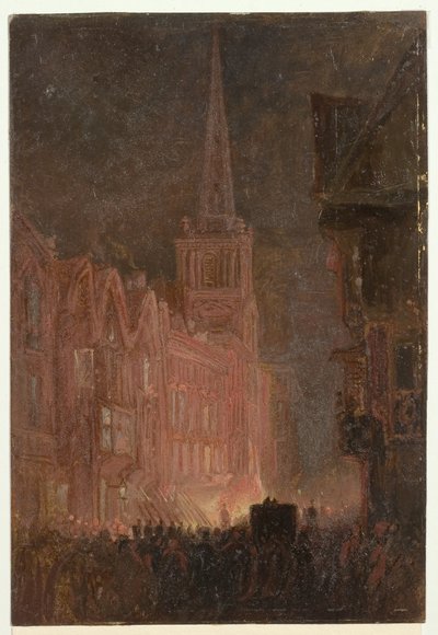 Rivolte di Bristol: truppe che marciano su Corn Street da William James Muller
