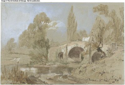 Roulotte gitana sul ponte da William James Muller