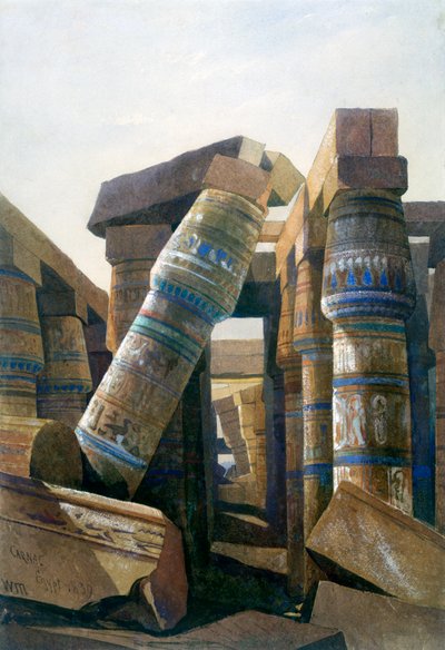 Sala delle colonne, Karnak, 1839 da William James Muller