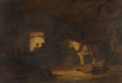 Interno di una stalla da William James Muller