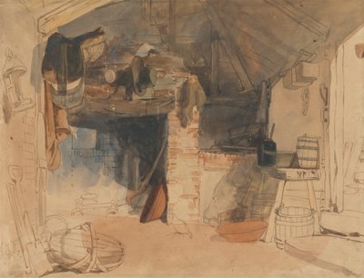 Studio di una Scena di Interno Rustico da William James Muller