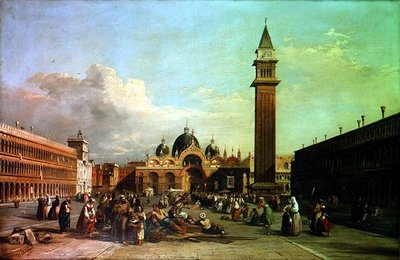 La Piazza San Marco, con una processione da William James Muller