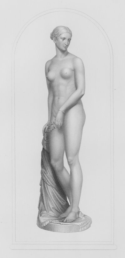 La schiava greca, inciso da W Roffe dalla statua in marmo di Hiram Powers da William John Roffe