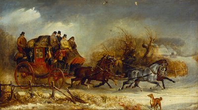 Scena di carrozza - Attraverso le quattro stagioni: Inverno da William Joseph Shayer