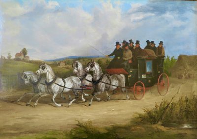 La Diligenza da Londra a Brighton trainata da una squadra di cavalli grigi da William Joseph Shayer