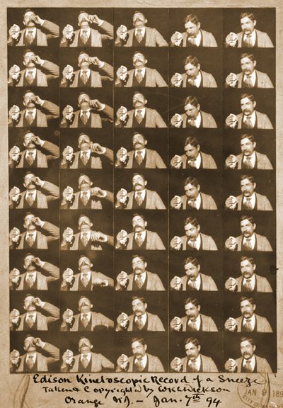 Registrazione Edison di uno starnuto da William Kennedy Laurie Dickson