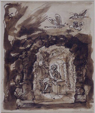 Alexander Pope nella sua grotta da William Kent