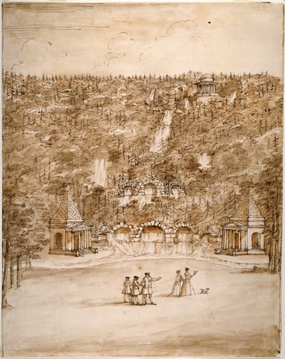 Chatsworth: progetto per una cascata, primi anni 1740 da William Kent