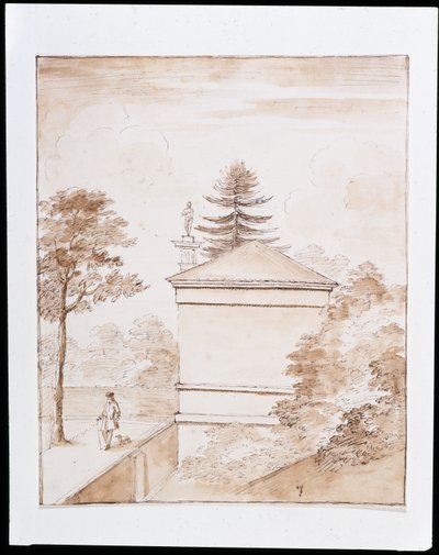Chiswick, vista del lato della Casa dei Cervi presa dall
