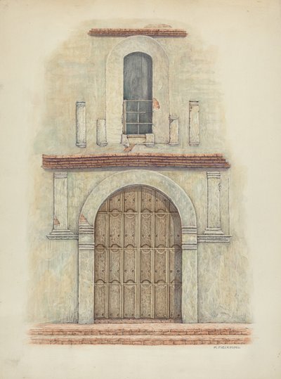 Portale ad Arco Missione San Diego, c. 1942 da William Kieckhofel