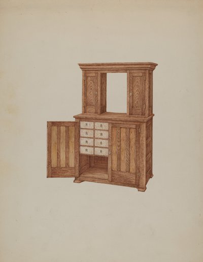 Armadio, con Serrature in Avorio, c. 1937 da William Kieckhofel