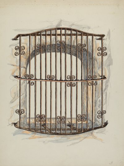 Grata in Ferro alla Finestra una Restauro, c. 1941 da William Kieckhofel