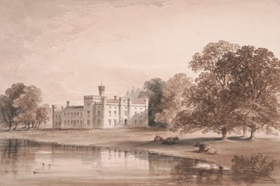 Chiddingstone Place, vista dal lago da William Knight