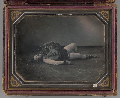 Ritratto Senza Titolo del Domatore di Animali Selvatici Jacob Driesbach con Giaguaro, 1850 da William Langenheim