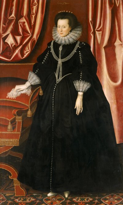 Elizabeth Drury, Contessa di Exeter, c.1615 da William Larkin