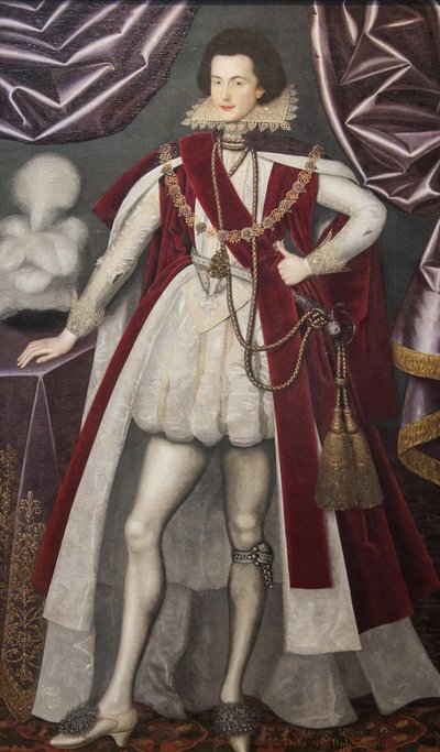 George Villiers, 1º Duca di Buckingham 1592-1628, ca 1616 da William Larkin