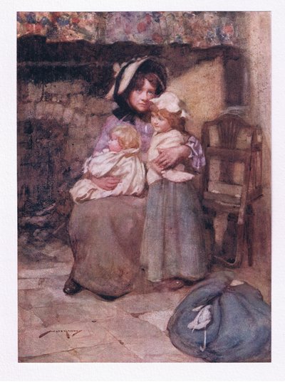 E baciò i suoi bambini distratti con molte lacrime, e li abbracciò stretti, nel dolore doppiamente caro da William Lee Hankey