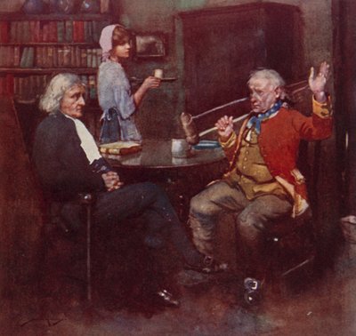 Illustrazione per Il villaggio abbandonato di Oliver Goldsmith (litografia a colori) da William Lee Hankey