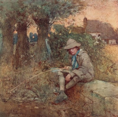Illustrazione per Il villaggio abbandonato di Oliver Goldsmith (litografia a colori) da William Lee Hankey