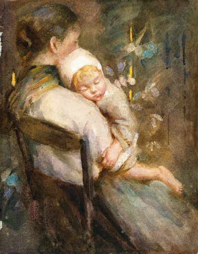 Giovane Madre con Bambino Addormentato in Grembo da William Lee Hankey