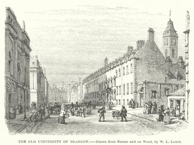 La vecchia università di Glasgow da William Leighton (after) Leitch