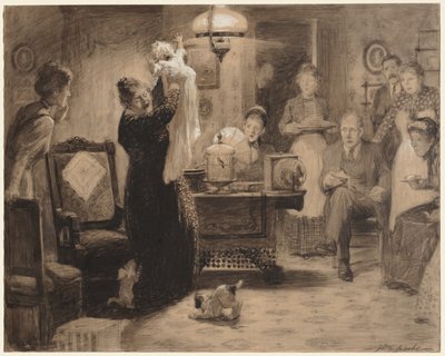 Schizzo per illustrazione "Il bambino stazionario" da William Leroy Jacobs