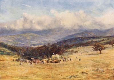 Brecknock Beacons, dalla strada Brecknock-Talgarth da William Lionel (after) Wyllie