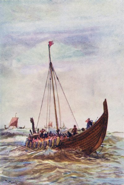 Nave da guerra del tempo di re Alfredo da William Lionel (after) Wyllie