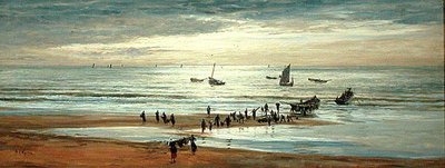 Scena di spiaggia sulla costa nord della Francia da William Lionel Wyllie