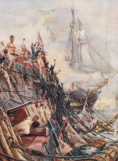 Mutilata ma indomita: la Belleisle a Trafalgar il 21 ottobre 1805, illustrazione da 